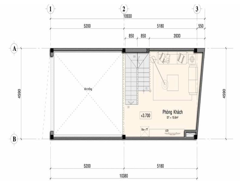 Bố trí công năng tầng lửng