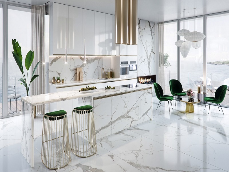 phòng bếp ấn tượng trong phong cách luxury