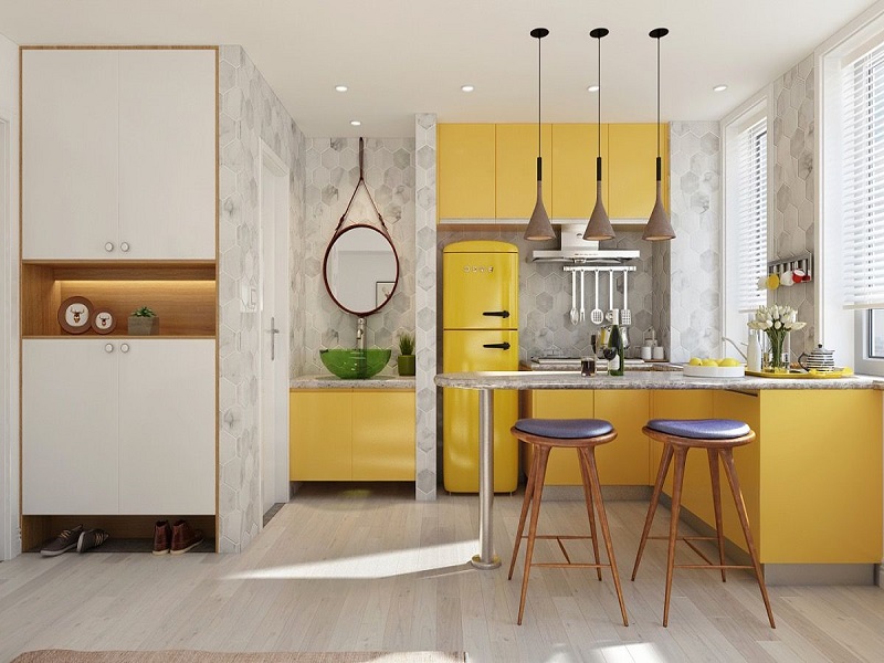 Phong cách nội thất hiện đại với không gian bếp ấn tượng