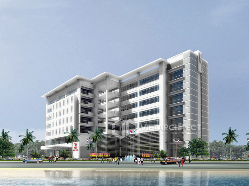 thiết kế tòa nhà văn phòng điều hành công ty điện Nam Triệu 