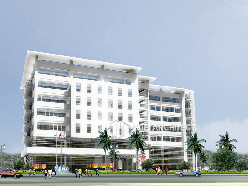 Thiết kế tòa nhà văn phòng nhà điều hành công ty Nam Triệu 