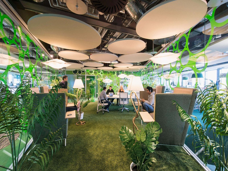 Thiết kế văn phòng xanh, hòa quyện với thiên nhiên