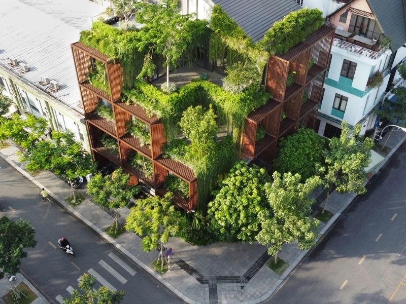 xu hướng thiết kế tòa nhà văn phòng nhiều cây xanh